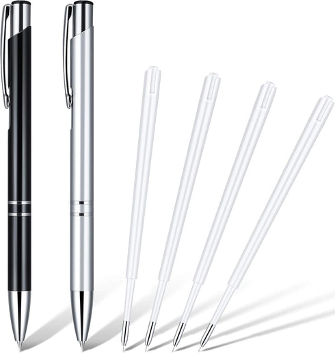 Zonon Air Release Pen Pin Pen Craft Vinyl Weeding Tools Air Release Weeding Tool Stainless Steel Point Retractable Weeding Tools with Refills(Silv...