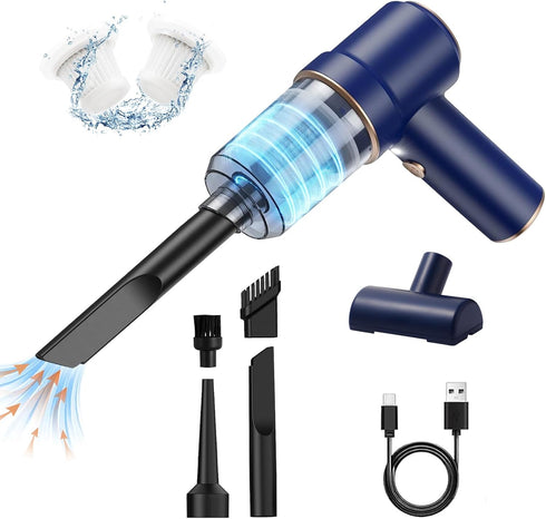 Car Vacuum Cleaner Cordless, Handheld Vacuum Cordless, 9000PA Suction 120W High Power Portable Vacuum Cleaner with Multi-nozzles and LED Light for...