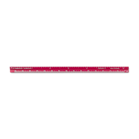 Alumicolor 3610-4 Aluminum Combination Pocket Scale, 6IN, Red...