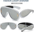 PORADAY Fashion Wave Mask Sunglasses for Women Men Trendy Oversized Sun Glasses Luxury Designer Y2K Punk Shades...