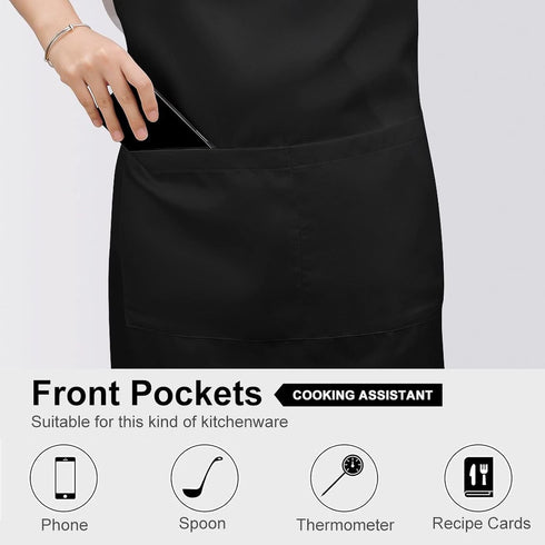 Cooking Gifts for Men, Funny Aprons for Women with Pockets for Kitchen Baking Grill BBQ, Grilling Gifts for Men Chef Dad Mom Husband Wife Father’s...