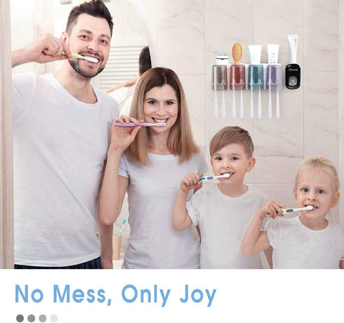 iHave Automatic Toothpaste Dispenser - Smart Bathroom Accessories with Dual-Position Technology and Sturdy Adhesive Strip, Stylish Bathroom Decor ...