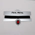Gothic Red Rose Cameo Black Velvet Choker Adjustable Size Cosplay Jewelry...