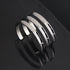 Hair Tie Bracelet Stainless Steel Grooved Cuff Bangle Gift for her (3 PCS silver)...