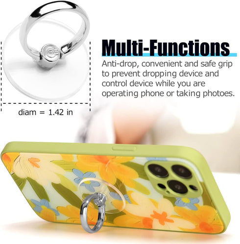 Clear Phone Ring Holder - EI Sonador Cell Phone Ring Holder Transparent Stand Finger Grip (2 Rose Gold)......