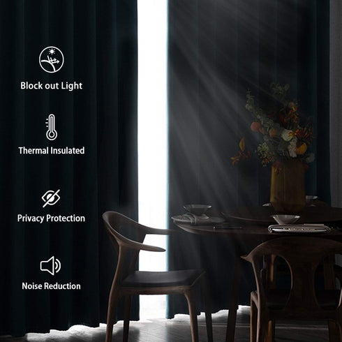 DWCN Blackout Curtains for Bedroom & Living Room - Thermal Insulated, Light Blocking, Noise Reducing, Energy Efficient Grommet Window Drapes with ...