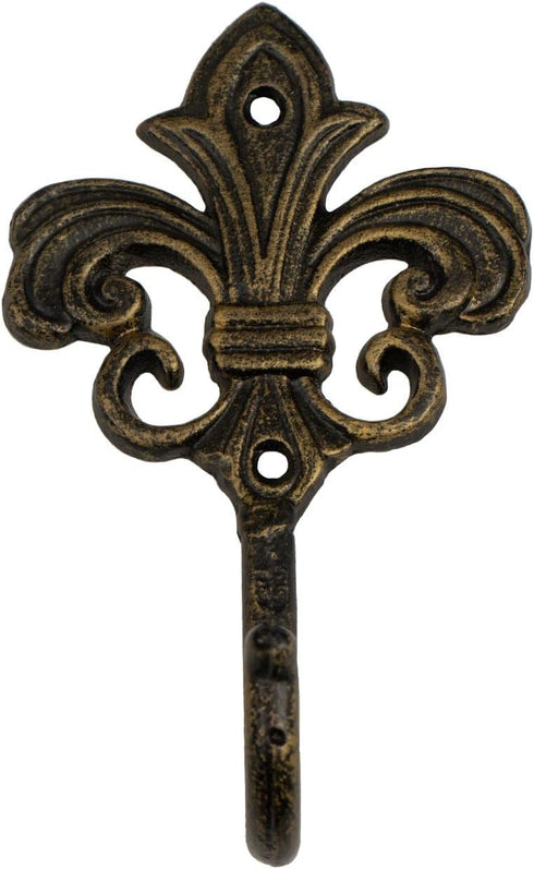 Wall Mounted Cast Iron Home Decor Single Hook with Unique Design (Spire)...