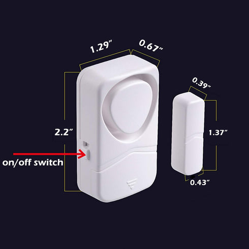 Door Alarm for Home Security, Updated Magnetic Alarm for Kids Safety, Chime Window Alarm Sensor, 110dB, Pool Alarm (2 Pack)...
