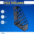 1InTheOffice Plastic Magazine File Holder, File Holder Organizer Box, 3 x 10 x 11.88, Recycled, Black, (2 Pack)...
