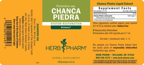Herb Pharm Chanca Piedra Liquid Extract for Urinary System Support - 4 Ounce...