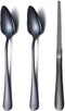Black Grapefruit Spoons 3 Pieces Set, 2 Stainless Steel Grapefruit Spoon And 1 Grapefruit knife With Titanium Plating, Grapefruit Utensil Set, Ser...