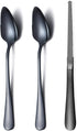 Black Grapefruit Spoons 3 Pieces Set, 2 Stainless Steel Grapefruit Spoon And 1 Grapefruit knife With Titanium Plating, Grapefruit Utensil Set, Ser...