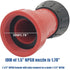 Happy Tree 1-1/2" NPSH Fire Hose Nozzle Polycarbonate Spray Jet Fog Industrial Fireman 1.5" Nozzle 75 gpm Fire Equipment FHSN02...