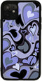 Cute Phone Cases Purple Love Heart Cute Phone Case Slim Soft Protective Phone Case Compatible with iPhone 11...