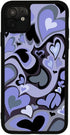 Cute Phone Cases Purple Love Heart Cute Phone Case Slim Soft Protective Phone Case Compatible with iPhone 11...