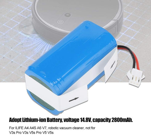 Zopsc 14.8V 2800Mah High Capacity Replacement Lithium-ion Battery for Ecovacs N79S Robot Vacuum Cleaner, No Memory Effect...