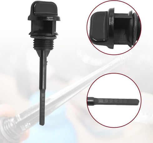 uxcell 2pcs 18mm Motorcycle Engine Oil Tank Level Gauge Cap Oil Filler Dipstick Black Plastic for GY6 125 Engine...