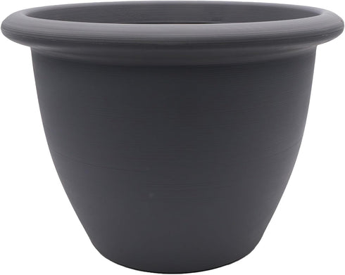 The HC Companies 9 Inch Sevilla Round Self Watering Planter - Small Decorative Lightweight Plastic Plant Pot for Indoor Outdoor Plants Flowers Her...