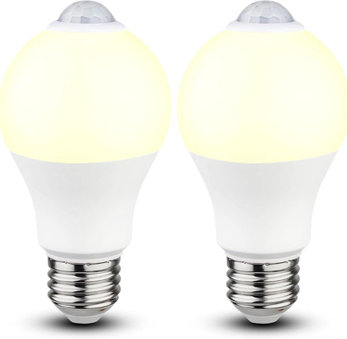 Motion Sensor Light Bulbs - 9W (60W Equivalent) E26 Motion Activated LED Light Bulb 3000K Warm White Dusk to Dawn Security Bulb Auto On Off Indoor...