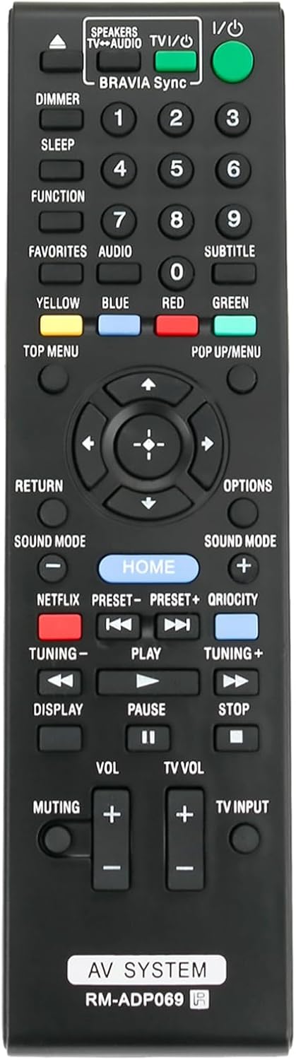 RM-ADP069 RMADP069 Replace Remote Control fit for Sony Blu-ray Disc DVD Player RM-ADP072 BDV-E280 BDV-T28 BDV-F7 BDV-N790W BDV-N890W BDV-N990W BDV...
