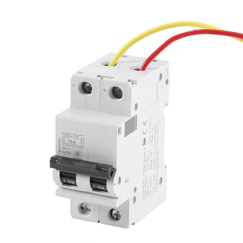 1pc 250v Solar Din Rail Circuit Breaker, 16a/32a/63a Low Voltage Circuit Breaker for Solar Panels Grid System Wind and Solar System and Many Other...