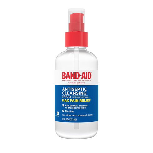 Band-Aid Brand Pain Relieving Antiseptic Cleansing Spray, Pramoxine HCl, 8 fl. Oz...