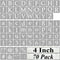 4 Inch Alphabet Letter Stencils for Painting - 70 Pack Letter and Number Stencil Templates with Signs for Painting on Wood, Reusable Letters and N...