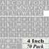 4 Inch Alphabet Letter Stencils for Painting - 70 Pack Letter and Number Stencil Templates with Signs for Painting on Wood, Reusable Letters and N...