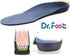 Dr. Foot Full Orthotics Shoe Insoles - Arch Support Inserts Correct Flat Feet, Over-Pronation, Fallen Arch (L - W10.5-12 | M9.5-11) Blue&Black...