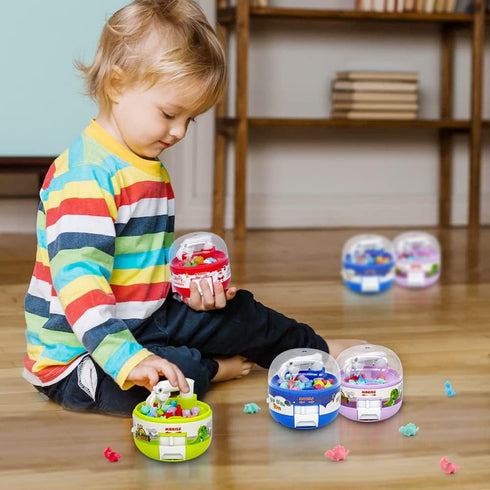 Mini dino Claw Machine for Kids&adults,4 pcs,96 Tiny Stuff prizes,Little Dinosaurs Toys prizes,Kids mini toy,Christmas and Birthday Gifts for 3 4 ...