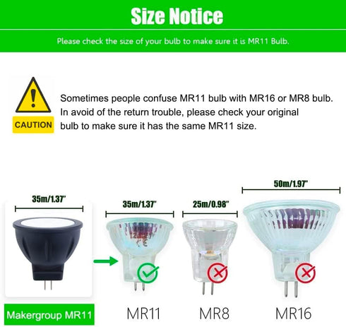 RGB MR11 LED Bulbs Color Changing, GU4 Bi-pin Base, Warm White+15 Multicolors and 4-Level Brightness on Remote Control, 12V MR11 Halogen Bulb Repl...