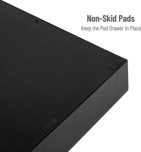 Mind Reader Single Serve Coffee Pod Drawer, 36 Pod Capacity, Countertop Organizer, Breakroom, 12.75"L x 13"W x 3"H, Black...
