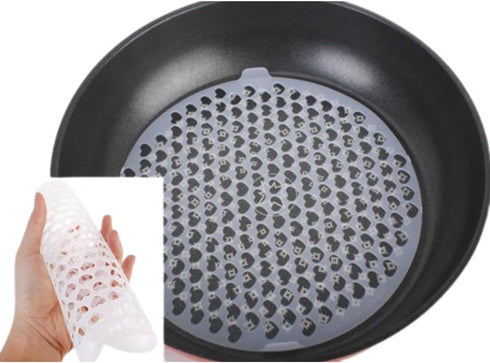 (Set of 2) Kitchen Reusable Nonstick 9-Inch Silicone Sheets, Round Steamer Mesh, Air Fryer Liner, Frying Pan, Dim Sum Pad, Baking Mat, Microwave, ...