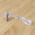 50 Piece Clear Glass Retainer Clips, 4mm Offset, Screen Clips with Screws, Cabinet Door Glass Retainer Clips, Glass Fasteners...