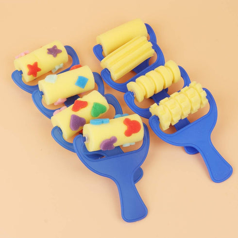 STOBOK Drawing Sponge Roller Brush Kids Paint Graffiti DIY Tool Sponge Brush,8 Pieces...