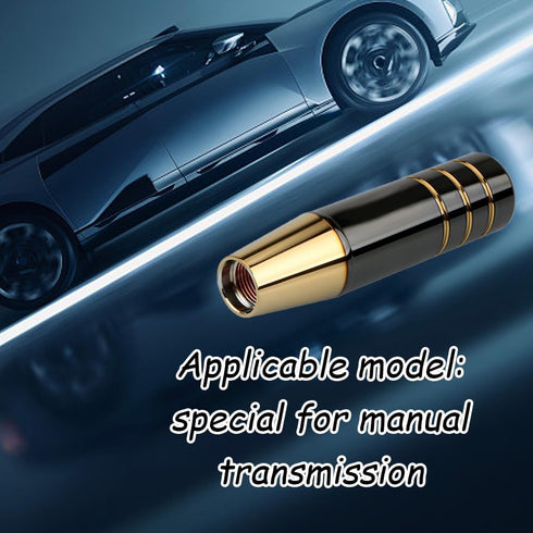 Car Gear Shift Knob Cover, Black Gold Shifting Lever, Car Shift Head Knob, Aluminum Alloy Car Gear Lever Stick Shifter Handle, Universal Car Inter...