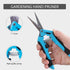 VIVOHOME Gardening Hand Pruner with Straight Stainless Steel Blades Non-stick Pruning Shear Bonsai Cutter Blue for Potting (Pack of 2)...
