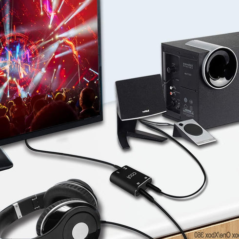 3.5mm Stereo Audio Switcher?1 in 2 Out /2 in 1 Out? with 3.5mm Audio Cable, 2 Ports AUX Audio Speaker Selector for PC Phone Laptop Headphone...