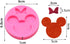 Cute Mouse Head Bow Keychain Silicone Molds for Epoxy Resin, Fondant Mold for DIY Chocolate Candy Cake Topper Decoration or Polymer Clay Jewelry C...