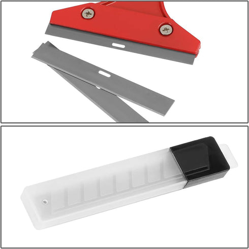 DNA Motoring TOOLS-00088 13" Floor Scraper & Blade Replacement Kit, Steel Tubing/Aluminum and Nonslip Grip, Removes Wallpaper, Decals, Stickers, a...