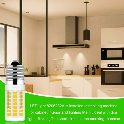 E17 LED Bulb, Dimmable Microwave Light Bulb 40W Incandescent Replacement for Whirlpool Maytag GE Over The Range Hood Microwave, Under Hood, Refrig...