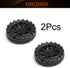 MroMax 30x8mm RC Cars Wheels, 2Packs Black Toys Wheels, 2mm Dia Shaft Plastic Model Wheels for DIY Toy, RC Car, Truck, Boat and Helicopter Model P...