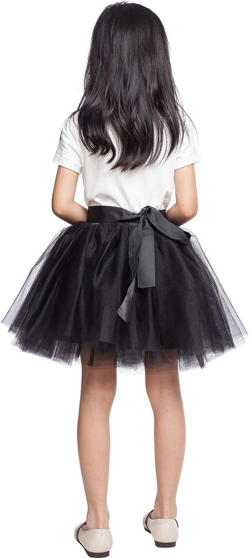 Little Girl Tutu Skirt A Line 7 Layers Tulle Skirt Party Princess Dance Tutus for Girls 4T -6T...