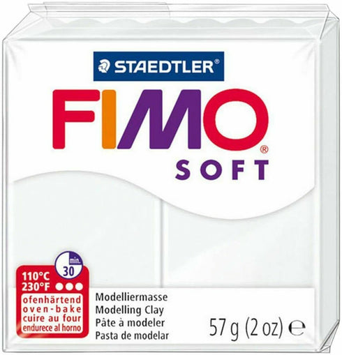 FIMO Soft Polymer Oven Bake Modelling Clay - 57g Blocks - Set of 6 - White...