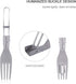 iBasingo Titanium Spork Spoon Fork Knife with Folding Handle Ultralight Dinnerware Utensils for Camping Outdoor Picnic Hiking Travel Home use...