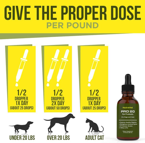 Probiotics for Dogs and Cat Probiotics - 120 servings (1/2ml). 100% Natural Digestive Enzymes for Gas Relief and Healthy Digestion. Prebiotics via...