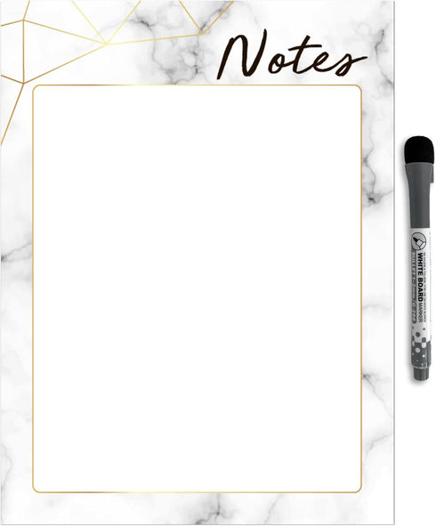 Dry Erase Whiteboard Vinyl Sticker Decal for Notes & Reminders by Glassboard Studio | Removable & Reusable | Magnetic Fine-Tip Marker Included (9 ...