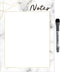 Dry Erase Whiteboard Vinyl Sticker Decal for Notes & Reminders by Glassboard Studio | Removable & Reusable | Magnetic Fine-Tip Marker Included (9 ...