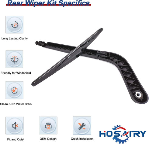 Rear Wiper Arm Blade Set for Chevy SPARK 2013-2015 SPARK EV 2014-2016 Rear Windshield Wiper Arm Blade Assembly 95995875 96688389...