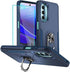 HNHYGETE for Moto G Stylus 5G 2022 Case, with Screen Protector, Shockproof Military-Grade Heavy Duty with Ring Kickstand Phone Case for Motorola M...